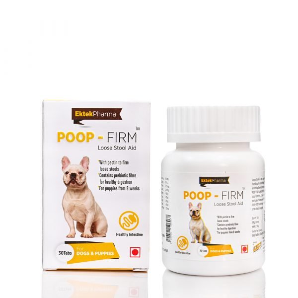 Poop Firm Tablets With pectin to firm loose stools For All4pets