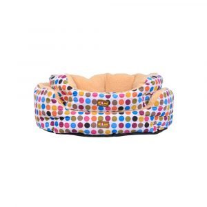 All4pets Sofa Style Pet Bed Multi-Colour Flees For Dogs & Cats