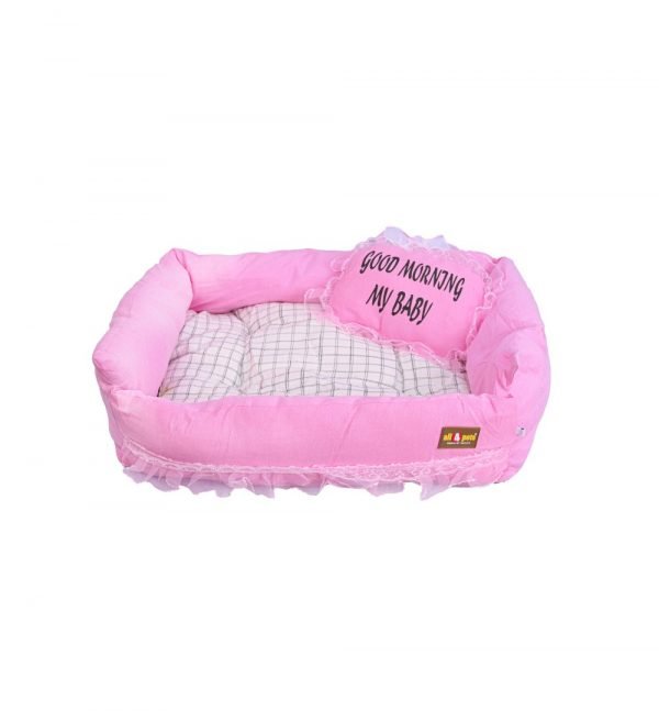 All4pets Stylish Baby Pink Pet Bed For Puppy & Kitten