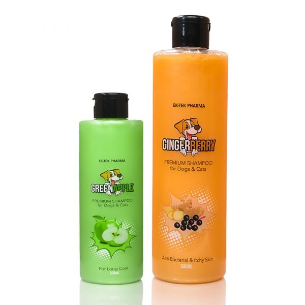 Pet Fruit Shampoo Combos for Dogs & Cats - Ginger Berry & Green Apple shampoo