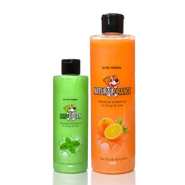 Dogs & Cats Fruit Shampoo Combo | Orange | Mint Green - All4pets