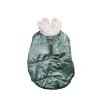 Winter Jacket for Dogs with Cozy Fur Collar (Color May Vary) Green